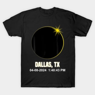 Total Solar Eclipse Dallas 2024 Time Texas Eclipse T-Shirt